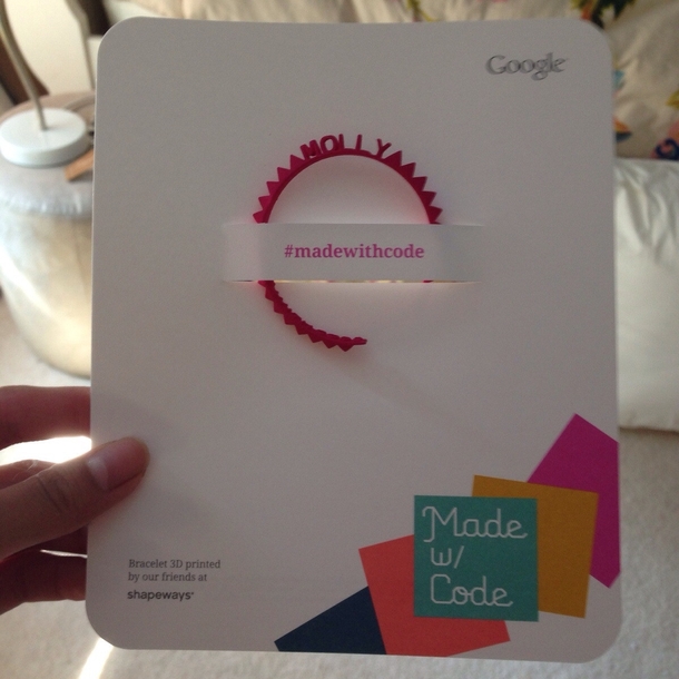 Was so excited for my free D printed bracelet from Google - thats not my name