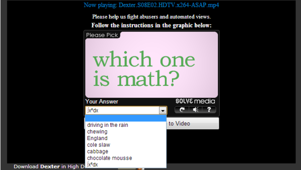 Was watching Dexter when I ran into the greatest captcha Ive ever seen