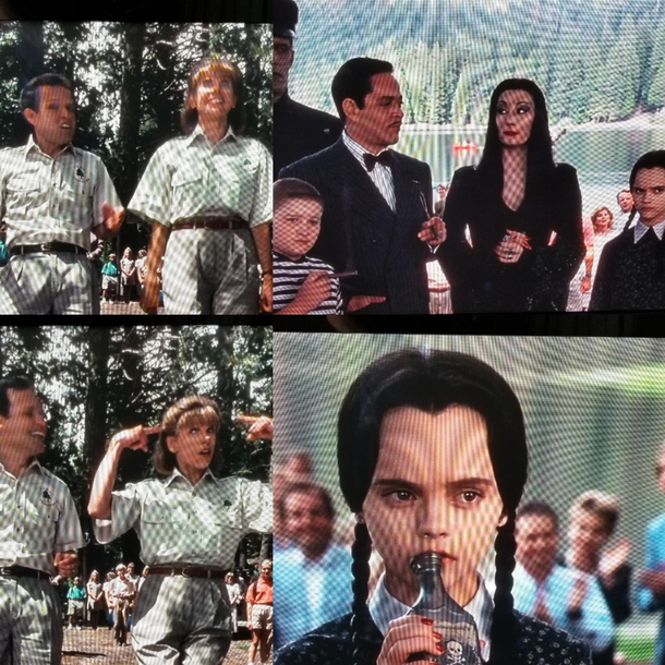 watch this movie as a kid thought The Addams Family was strange watching this movie as an adult and I totally relate to them especially this scene