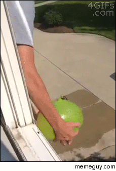 Water balloon prank fail