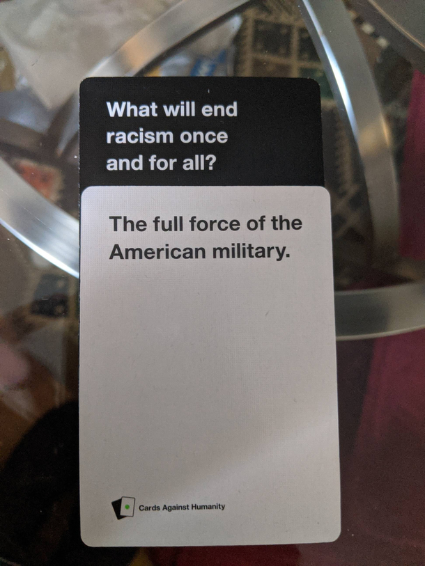 We all looked at eachother with the look that says it definitely won the round