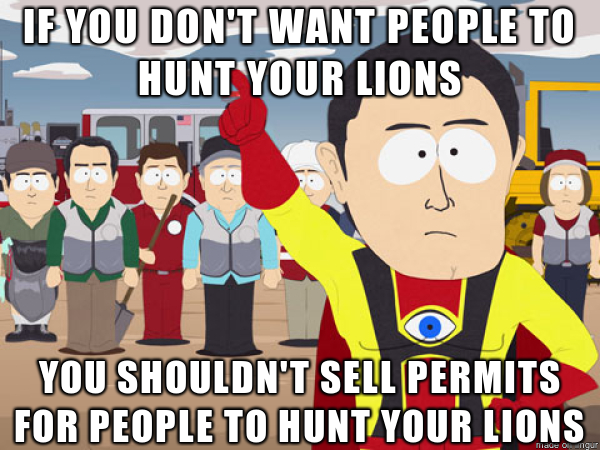 We are all sad for Cecil but just a small bit of advice for Zimbabwe moving forward