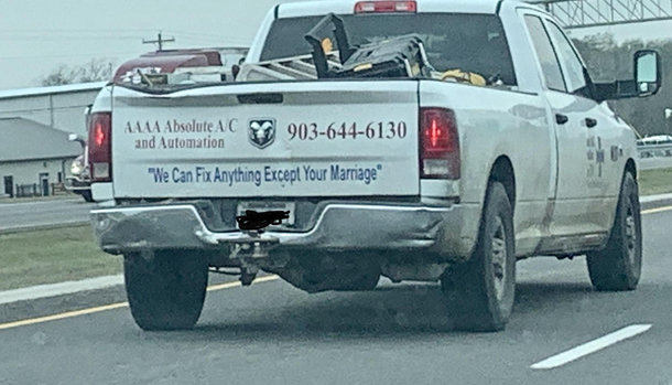 We can fix anything except your marriage
