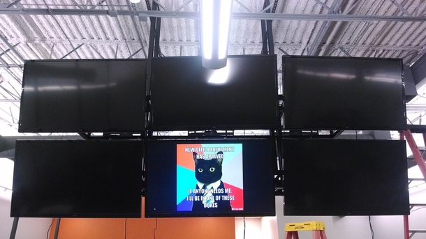 We got a new video wall at work