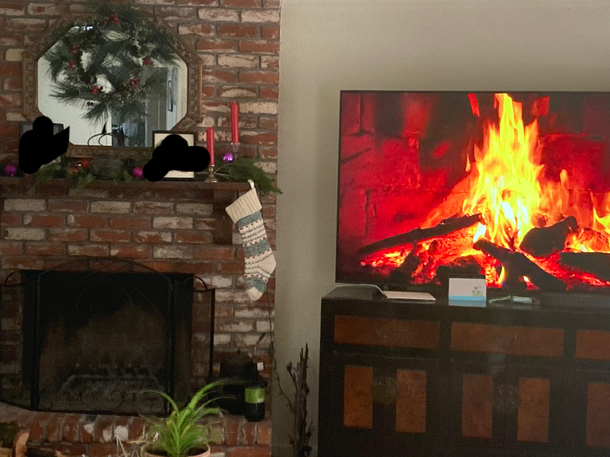 We have a working fireplace And wood Right there