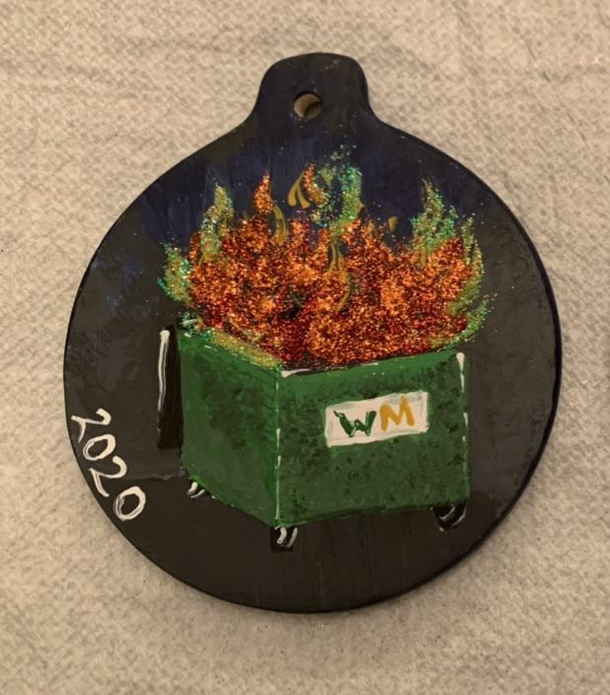 We made Christmas ornaments tonight