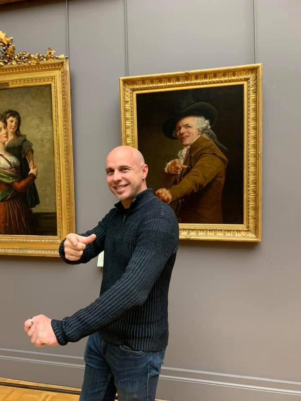 We made it to the Louvre Accidentally found this guy lurking there