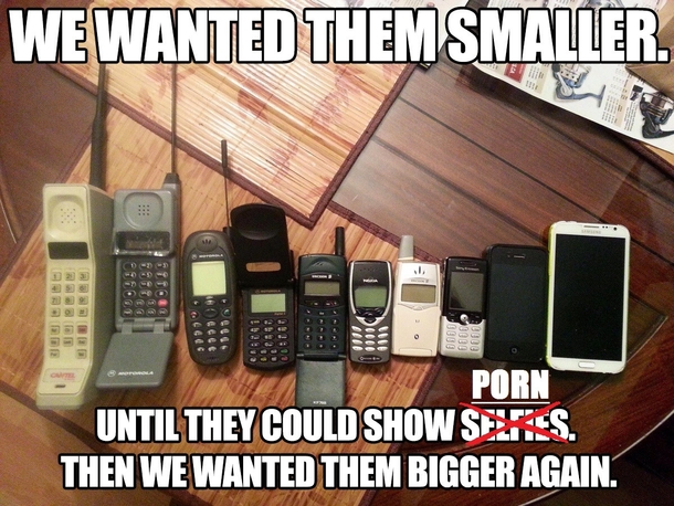 We never really wanted them smaller after all