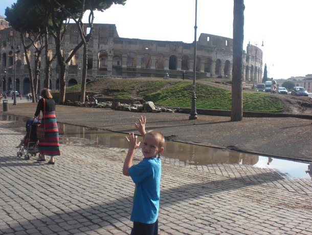 We saw the Coliseum the day after seeing the Leaning Tower of Pisa- my kid was unclear on the difference