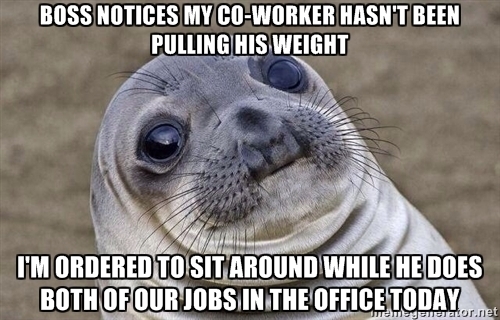 We sit right next to each other