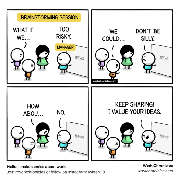We value your ideas they said