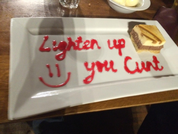 We were away from work a few years ago and my boss was being a pest to the wait staff Can you guess which country we are in