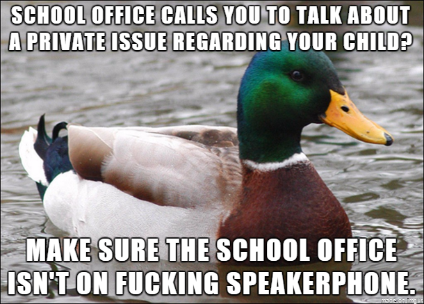 We were on the phone for thirty fucking minutes before I heard other students giggling in the background
