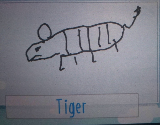 We were playing pictionary and my mom painted this Cant believe my son guessed it
