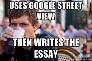 We were supposed to visit a city then write an essay about the experience