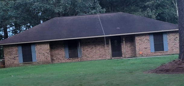 We were told to tie everything down for the incoming hurricane so my neighbors decided to tie their house down