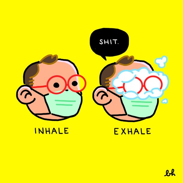 Wearing glasses in the age of quarantine - Credit bhaist on Twitter