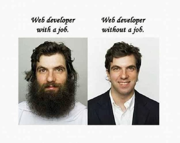 Web developer before and after