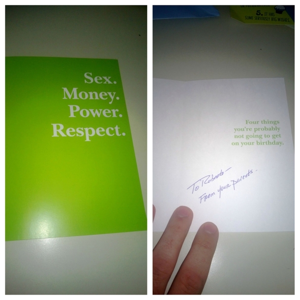 Well I wasnt expecting that Thanks Mom
