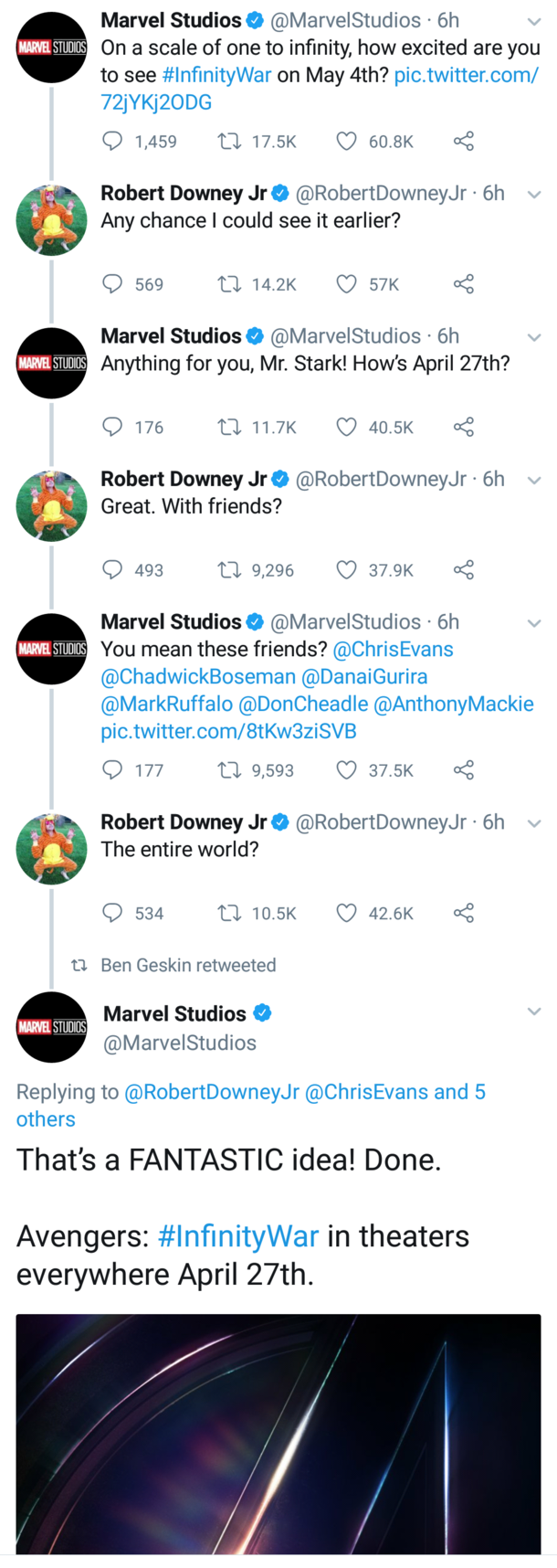 Well played Mr Stark