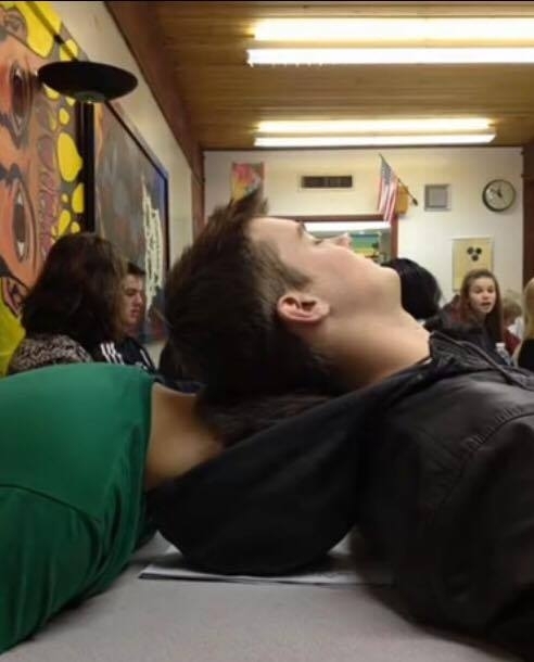 Well thats one way to fall asleep in class