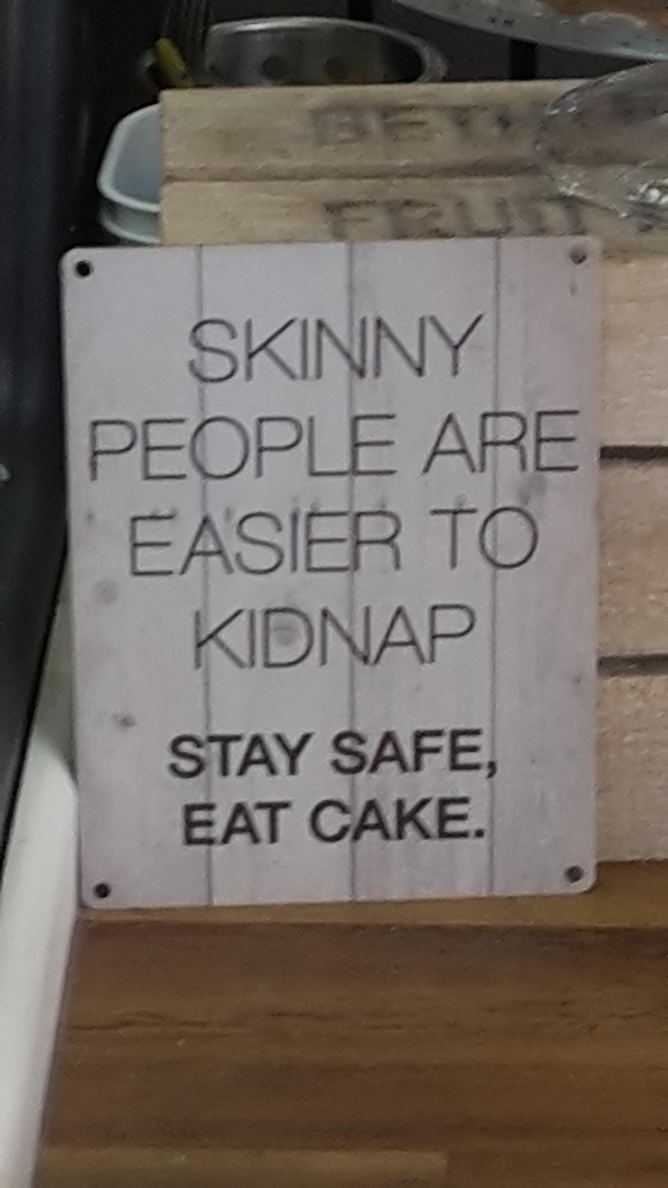 Well the sign does have a point