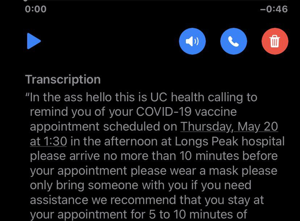 Well then Guess I know where they wanted to put that shot Voicemail transcription gone way wrong