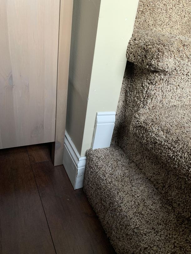 Well this is an interesting baseboard placement