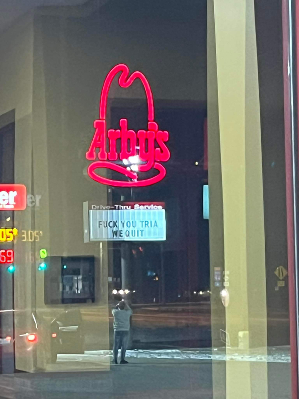 Welp no Arbys available today in Battle Creek Mi