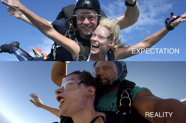 Went skydiving for the first time yesterday sent the video to my family and this is what my brother sent me back
