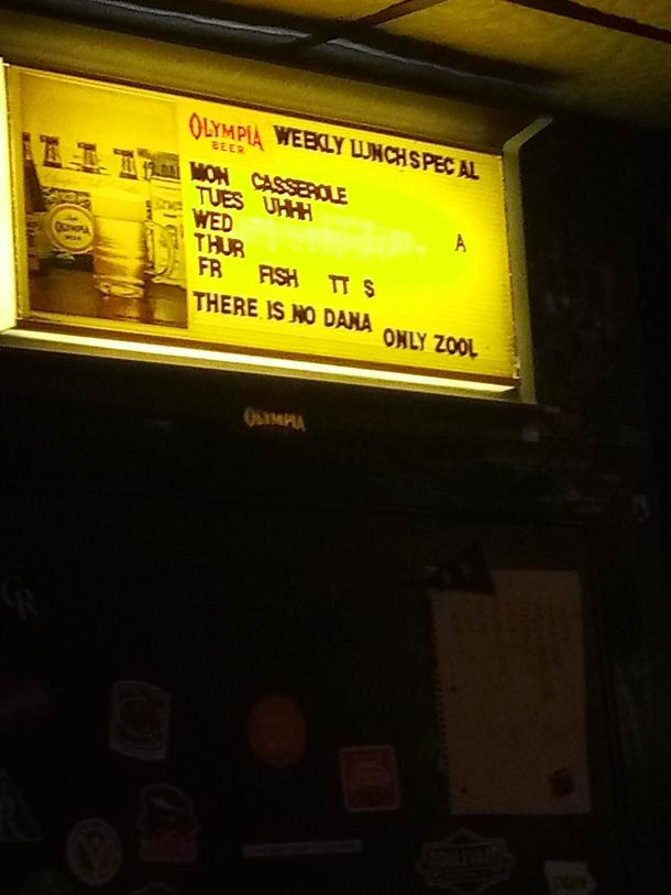 Went to a bar and this was their specials board