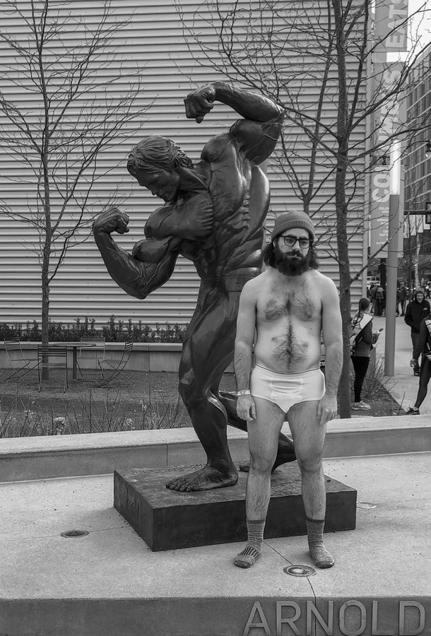 Went to Arnoldfest this weekend Took this photo in front of the Arnold statue Just wanted to fit in