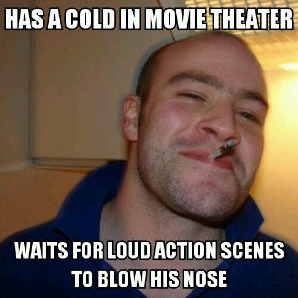 Went to see Star Trek today I noticed this good guy sitting a few rows away