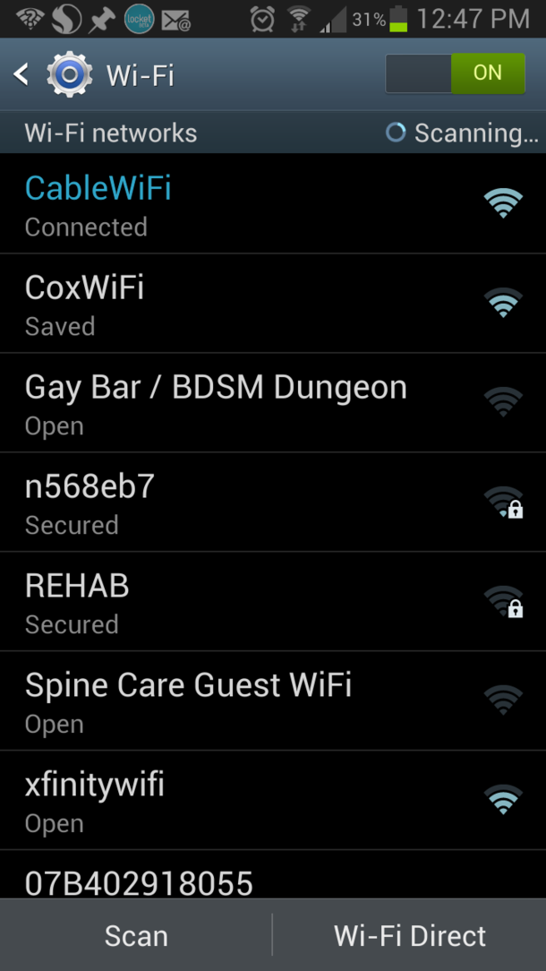 Went to the physical therapist today and was looking for wifi wasnt expecting this however