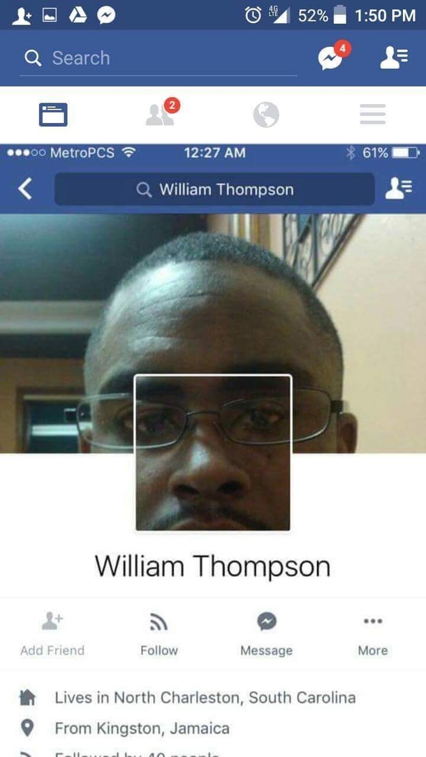 Were all living in  while this man is living in 