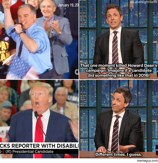 What a difference  years can make in politics