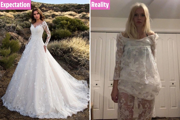 What could go wrong ordering a  wedding dress online from Wish
