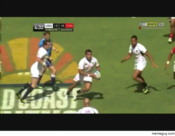What happens when an Olympic m sprinter plays rugby