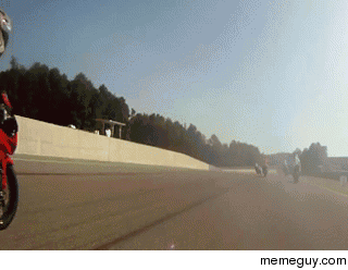 What happens when you slam the front brakes on a motorcycle going mph