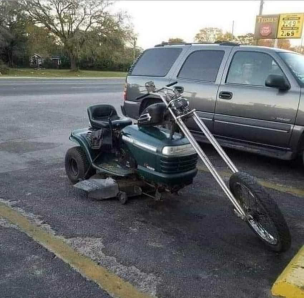 What he meant when he says he rides a chopper