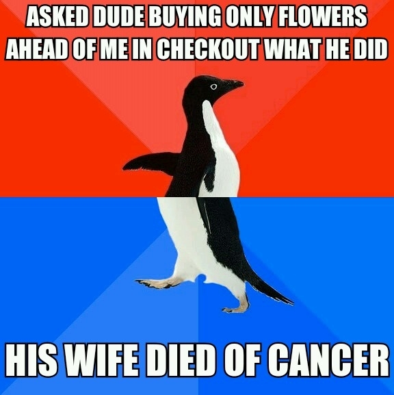 What I get for trying to be funny in public