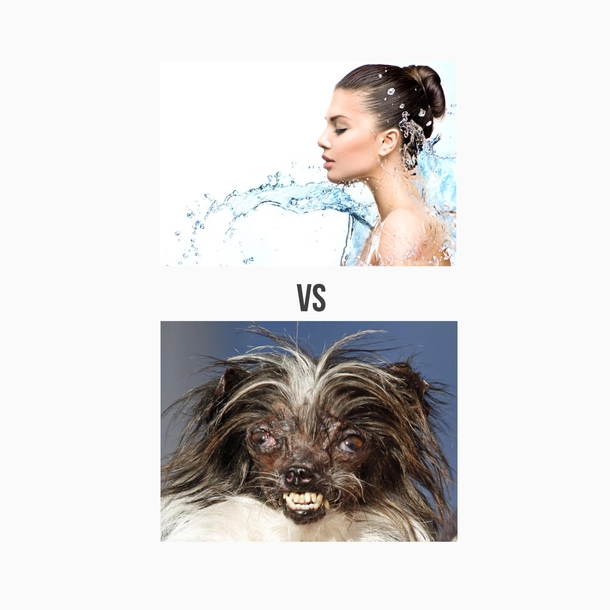 What I think I look like in the shower VS What I really look like