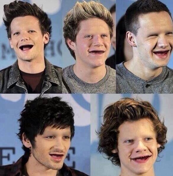 What if one direction didnt have teeth or eyebrows