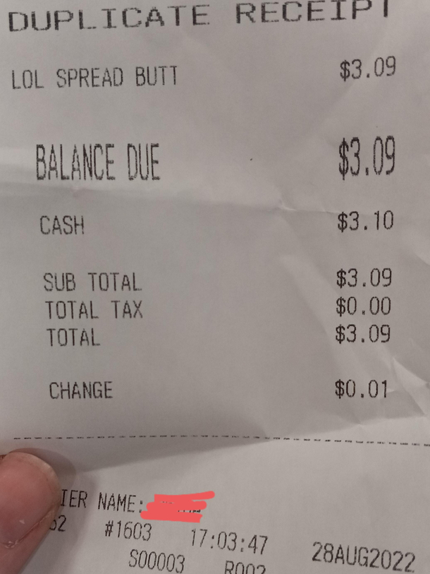 What Land of Lakes butter rings up as at my local store