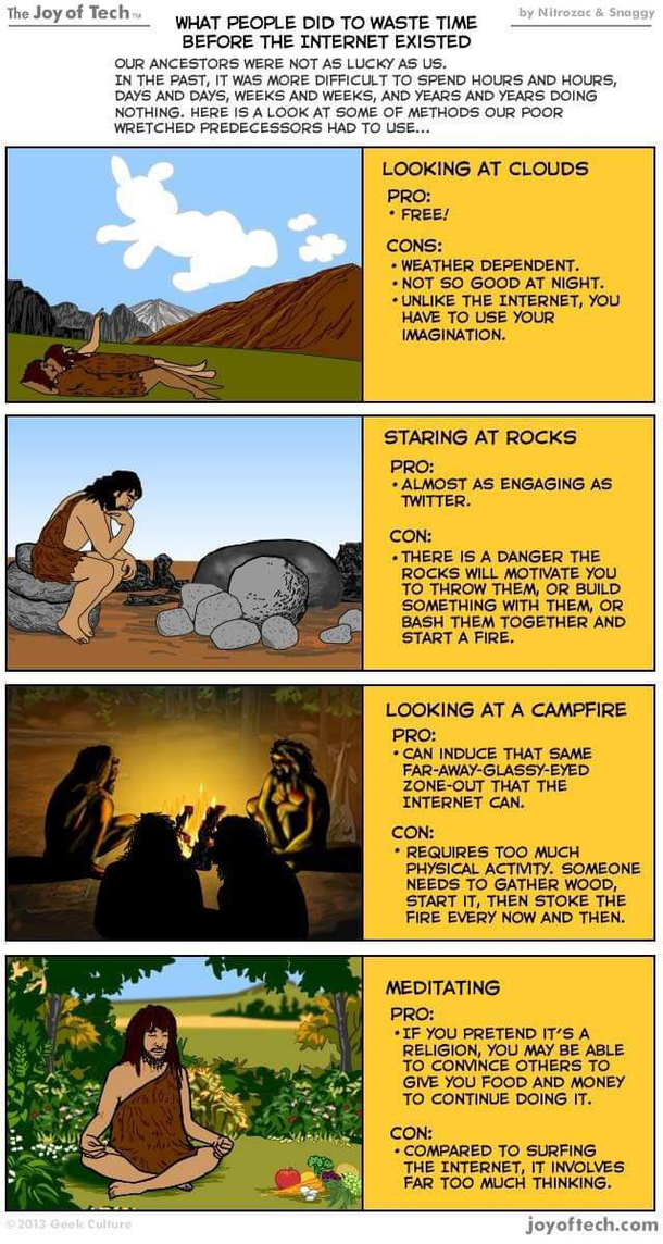 What people did to waste time before the internet existed