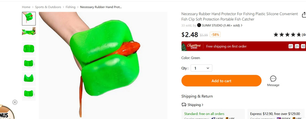 What percentage of men buying this will use it to hold a fish