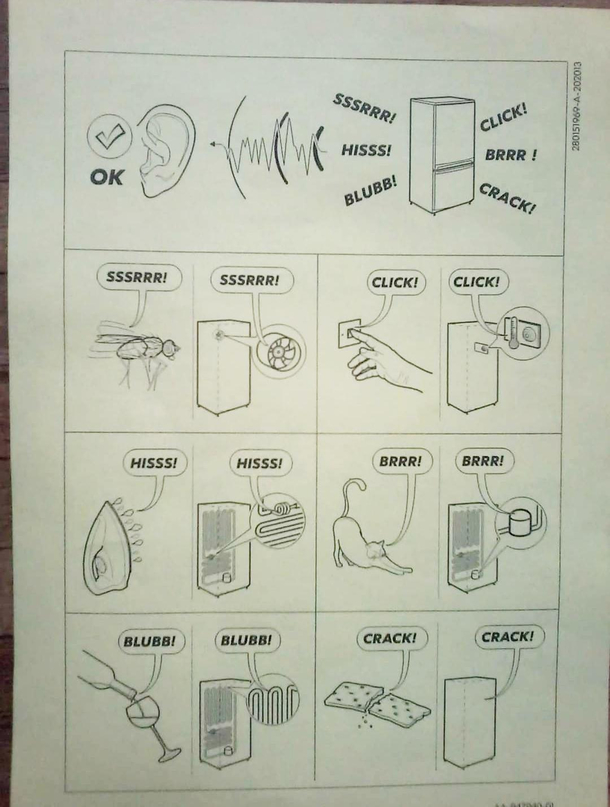 What sounds our new freezer should make