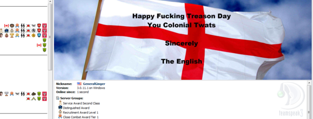 What the English people put as our Teamspeak Banner this morning