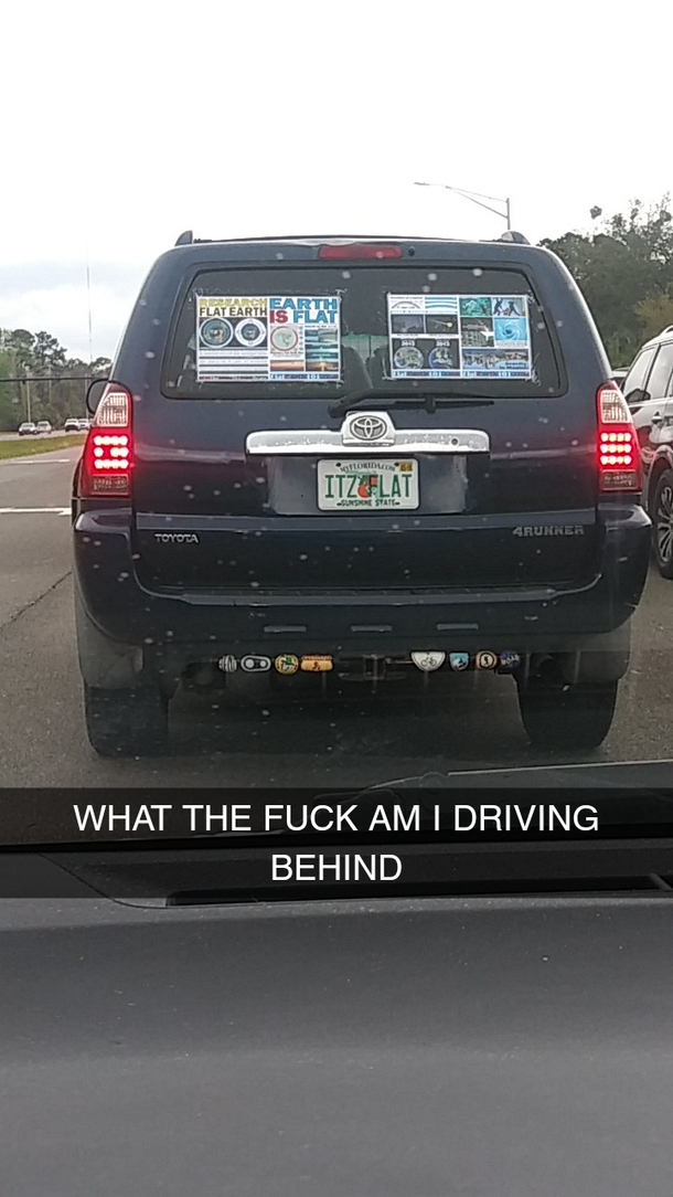 What the hell am I driving behind