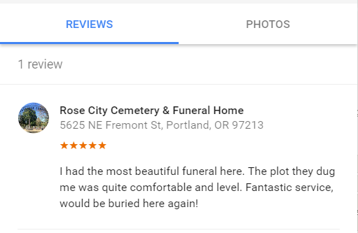 What you look for in a cemetery